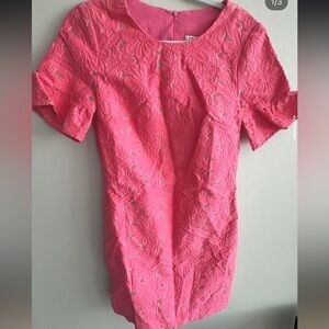 Trina Turk Coral Pink Lace Mini Dress